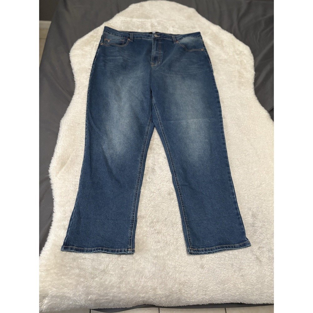 Frye Womens Blue Straight Denim Jeans Size 16/34 36x29‎ Stretch